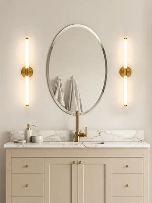 Applique Murale LED Linéaire Doré — Luminaire Design Moderne Double Diffusion | AXIS™