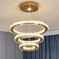 Lustre Suspendu Cascade en Cristal Chrome & Or — LED Dimmable Télécommande | CASCADA™