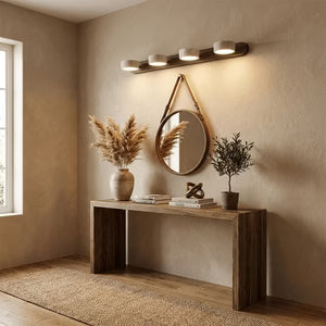 Applique Murale Travertin Duo Rotative Wabi-Sabi — Luminaire Minéral Salle de Bain | CALANQUE™