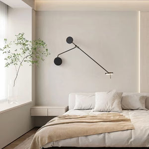 Applique Murale Design en Métal Noir Mat pour Éclairage Ambiant Moderne | LUST™