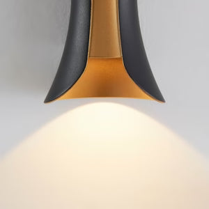 Applique Murale Double Faisceau LED en Aluminium Noir et Doré pour Salon ou Couloir | LEDS™