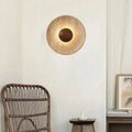 Applique Murale en Travertin et Bois Massif — Disque Lumineux Wabi-Sabi | TIVOLI™