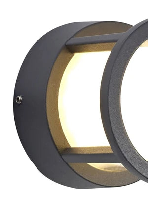 Applique Murale Extérieure LED Design Étanche IP65 en Aluminium Noir | LEDS™