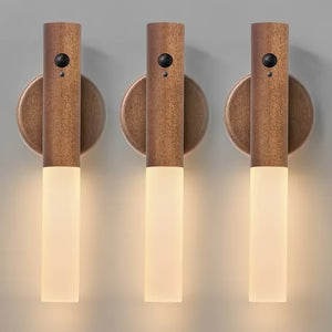 Applique Murale LED en Bois Rechargeable — Capteur de Mouvement et Fixation Magnétique | SENSO™