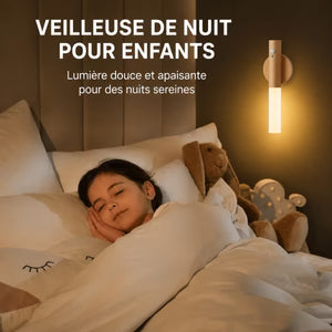 Applique Murale LED en Bois Rechargeable — Capteur de Mouvement et Fixation Magnétique | SENSO™