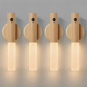 Applique Murale LED en Bois Rechargeable — Capteur de Mouvement et Fixation Magnétique | SENSO™