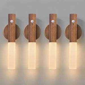 Applique Murale LED en Bois Rechargeable — Capteur de Mouvement et Fixation Magnétique | SENSO™