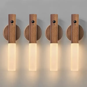 Applique Murale LED en Bois Rechargeable — Capteur de Mouvement et Fixation Magnétique | SENSO™
