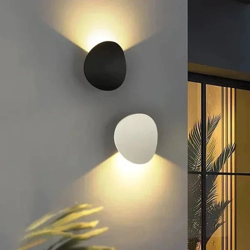 Applique Murale LED Extérieure Étanche Design Galet — Aluminium et Verre | GALET™