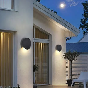 Applique Murale LED Extérieure Étanche Design Galet — Aluminium et Verre | GALET™