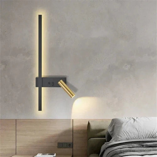 Applique Murale Liseuse pour Chambre avec Barre LED Orientable | Lumia™