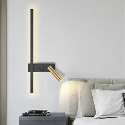 Applique Murale Liseuse pour Chambre avec Barre LED Orientable | Lumia™