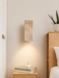 Applique Murale Marbre Jaune Wabi-Sabi — Luminaire Travertin Style Japonais | SATORI™