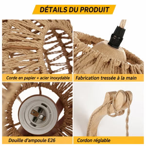 Applique Murale Rotin Tressé et Bras Courbé en Bois — Style Bohème | KORA™