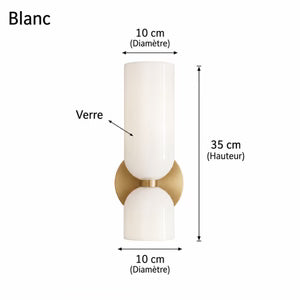 Applique Murale Verre Nordique — Luminaire Design Européen 2 Feux | AZURE™