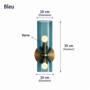 Applique Murale Verre Nordique — Luminaire Design Européen 2 Feux | AZURE™