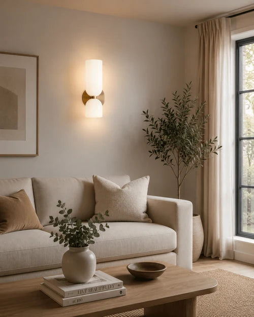 Applique Murale Verre Nordique — Luminaire Design Européen 2 Feux | AZURE™