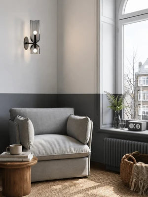 Applique Murale Verre Nordique — Luminaire Design Européen 2 Feux | AZURE™