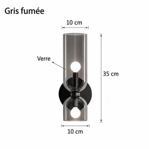 Applique Murale Verre Nordique — Luminaire Design Européen 2 Feux | AZURE™