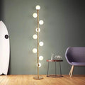 Lampadaire Design Nordique 9 Globes en Verre Opale et Métal Doré pour Salon | Magic Beans™