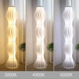 Lampadaire Design Sculptural Ondulé Moderne en Métal pour Salon | LYSIA™