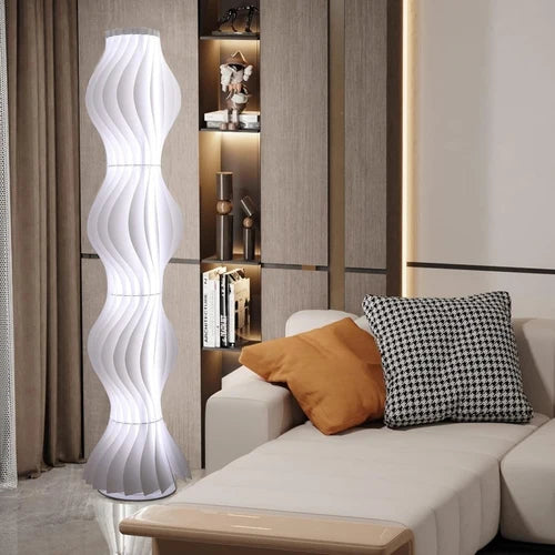 Lampadaire Design Sculptural Ondulé Moderne en Métal pour Salon | LYSIA™