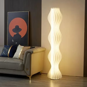Lampadaire Design Sculptural Ondulé Moderne en Métal pour Salon | LYSIA™