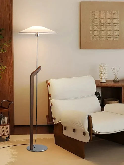 Lampadaire Minimaliste en Bois et Métal Design Moderne pour Salon | ZENITH™