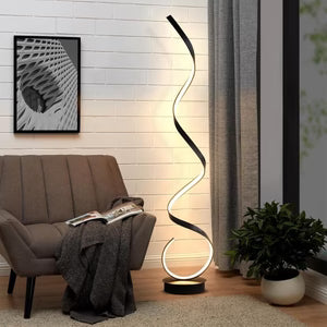 Lampadaire Salon Design Spirale LED Dimmable avec Télécommande | Karolina™