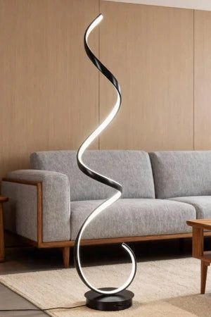 Lampadaire Salon Design Spirale LED Dimmable avec Télécommande | Karolina™
