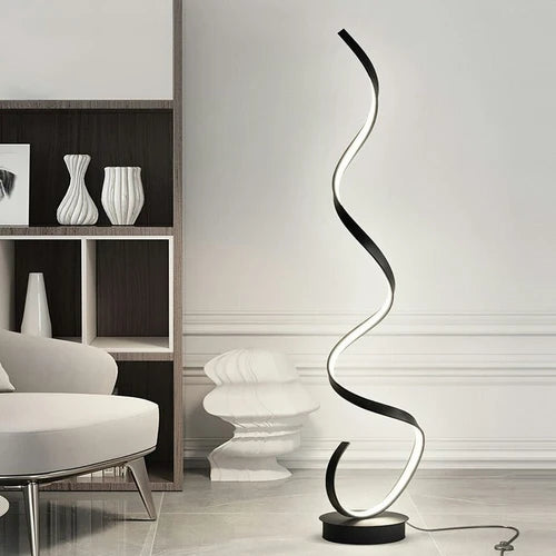 Lampadaire Salon Design Spirale LED Dimmable avec Télécommande | Karolina™