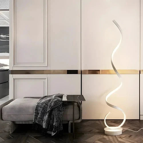 Lampadaire Salon Design Spirale LED Dimmable avec Télécommande | Karolina™