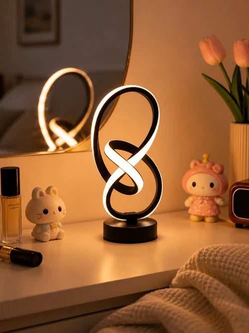 Lampe de Bureau Double Hélice LED — Design Créatif Tricolore Tactile | HÉLICE™