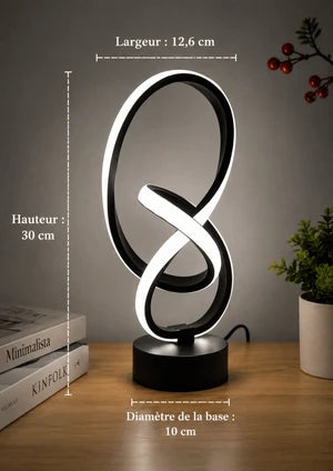 Lampe de Bureau Double Hélice LED — Design Créatif Tricolore Tactile | HÉLICE™
