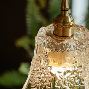 Luminaire Fleur en Verre Texturé et Laiton — Suspension ou Applique | COROLLE™