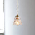 Luminaire Fleur en Verre Texturé et Laiton — Suspension ou Applique | COROLLE™