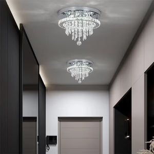 Lustre Plafonnier Cristal K9 Dimmable Télécommande — Design Couronne Moderne | CORONA™