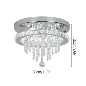 Lustre Plafonnier Cristal K9 Dimmable Télécommande — Design Couronne Moderne | CORONA™