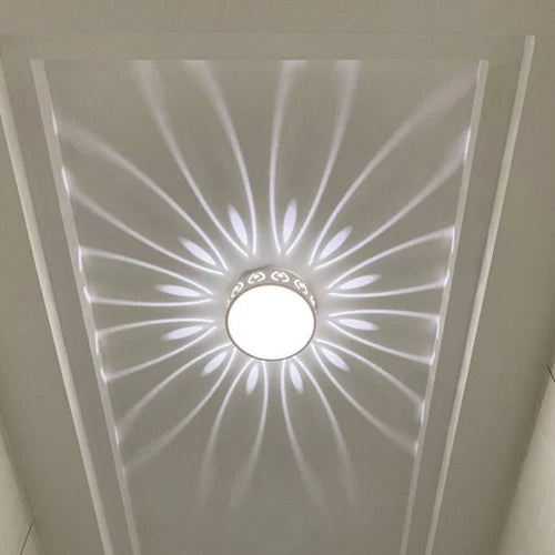 Plafonnier LED Rond Design Moderne avec Projections Lumineuses pour Salon | AURA™