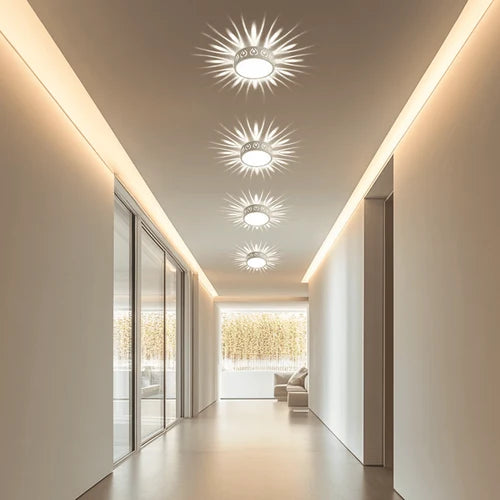 Plafonnier LED Rond Design Moderne avec Projections Lumineuses pour Salon | AURA™