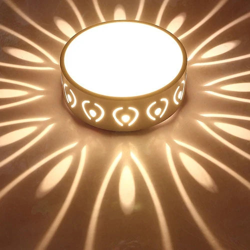 Plafonnier LED Rond Design Moderne avec Projections Lumineuses pour Salon | AURA™