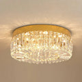 Plafonnier Luxe en Cristal et Acier — LED Intégrée Réglable, Ø50 cm | GLACIER™
