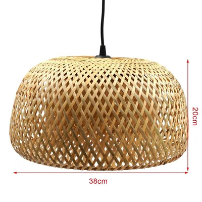 Suspension Design Dôme en Bambou Tressé — Lustre Style Japonais pour Salle à Manger | Kyoto™
