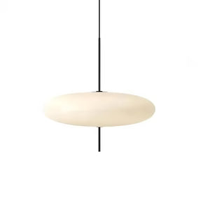 Suspension Design Soucoupe en Opaline et Métal — Lustre Vintage Style Mid-Century | L'ORBITA™