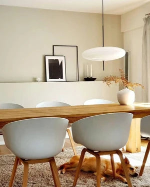 Suspension Design Soucoupe en Opaline et Métal — Lustre Vintage Style Mid-Century | L'ORBITA™