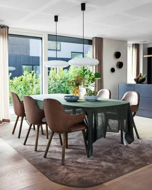 Suspension Design Soucoupe en Opaline et Métal — Lustre Vintage Style Mid-Century | L'ORBITA™