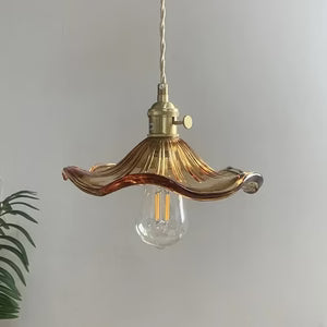 Suspension en Verre Coloré et Laiton — Style Nordique Vintage | MURANO™