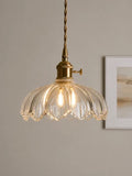 Suspension Verre Soufflé Vintage Shanghai — Luminaire Rétro Cuivre Poli | CANTON™